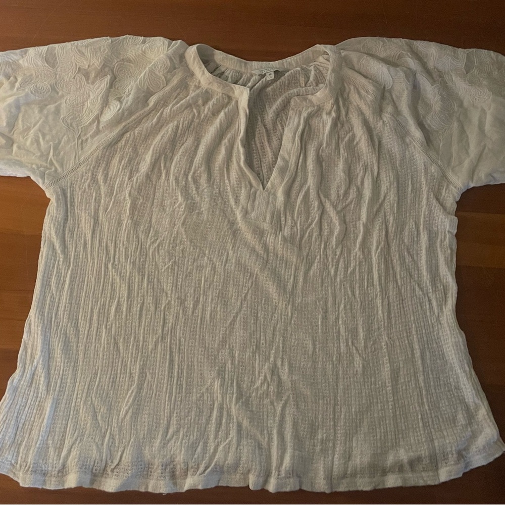 White, Lucky Brand shirt, size medium.